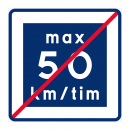 Max 50 km hastighet upphör med fotplatta