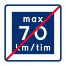 Max 70 km hastighet upphör med fotplatta